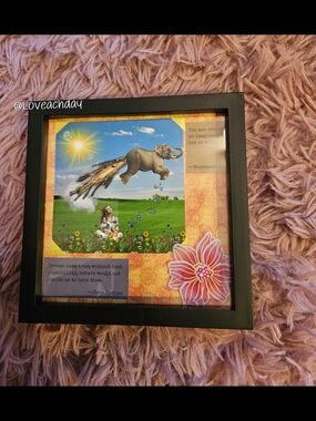 ✨️Whimsical Elephant Flying Collage Framed Art
